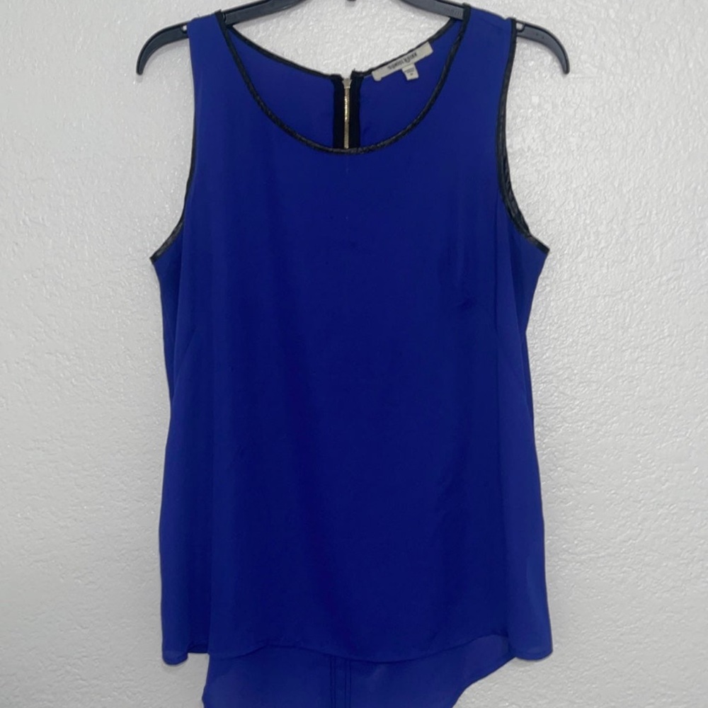 Daniel Rainn Blue High-Low Tank Blouse